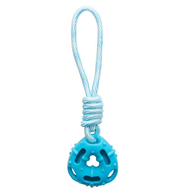 Triol Թերմոպլաստիկ ռետինե շան խաղալիք «Բլիթ պարանով», 80/290 մմ