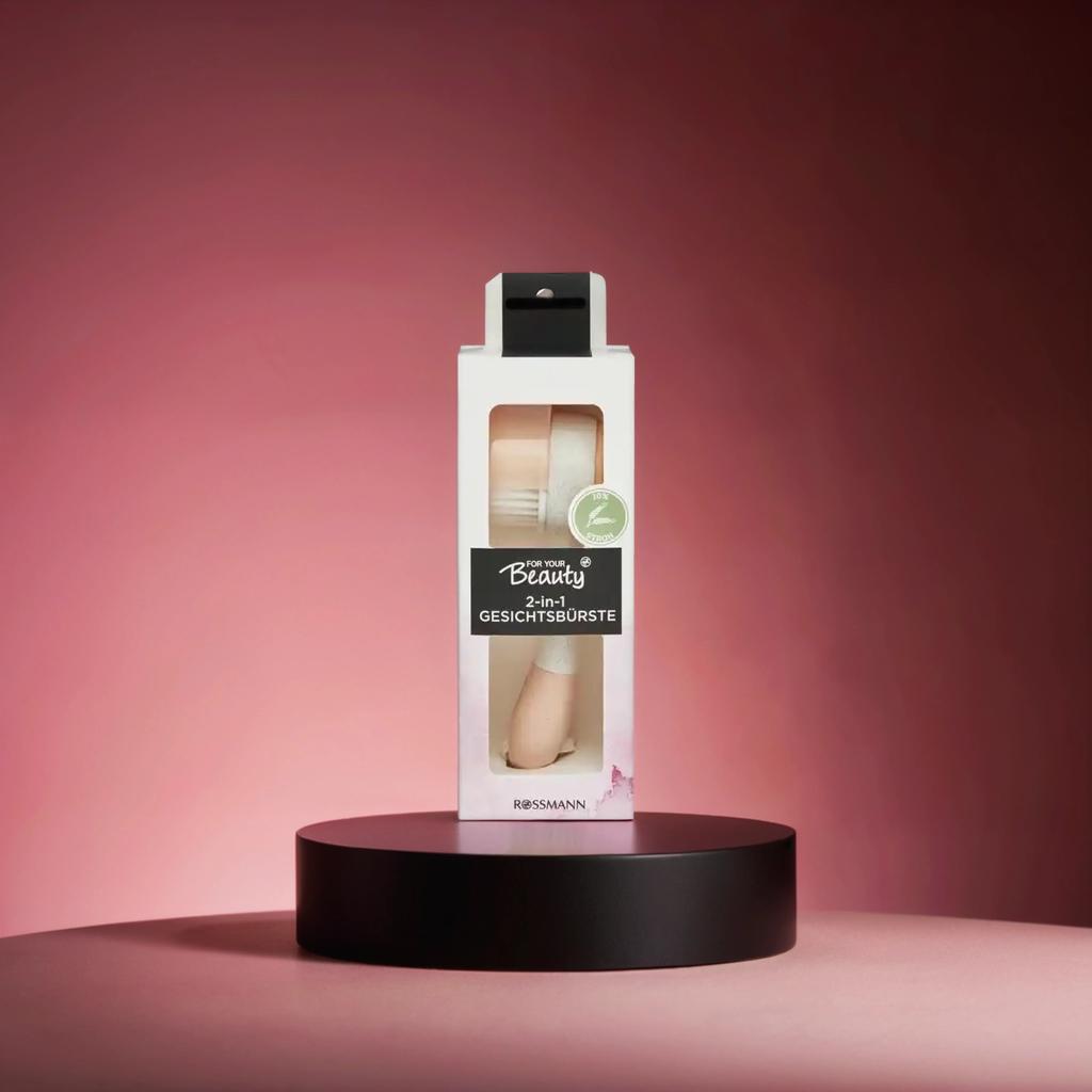 FOR YOUR BEAUTY 2-IN-1 FACIAL BRUSH, 1 PC