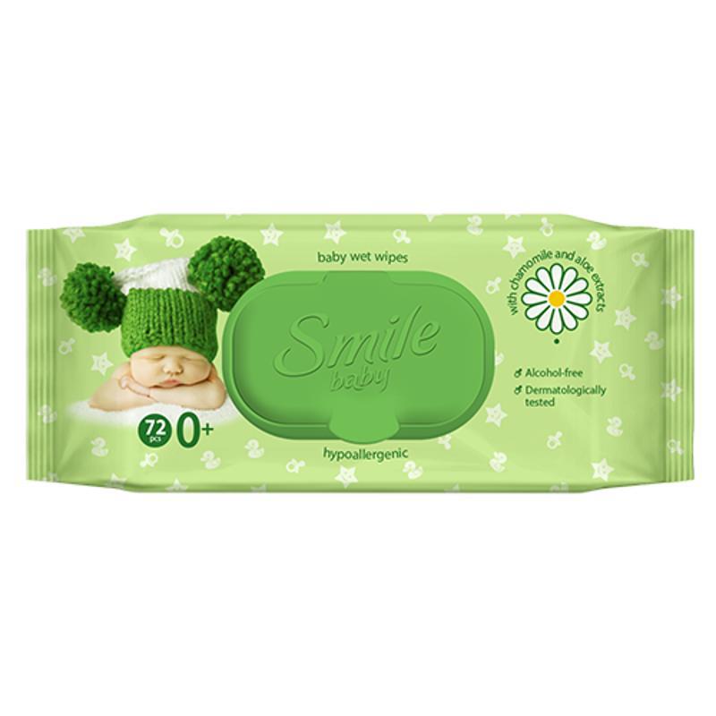 Սմայլ Մանկական խոնավ անձեռոցիներ  x72