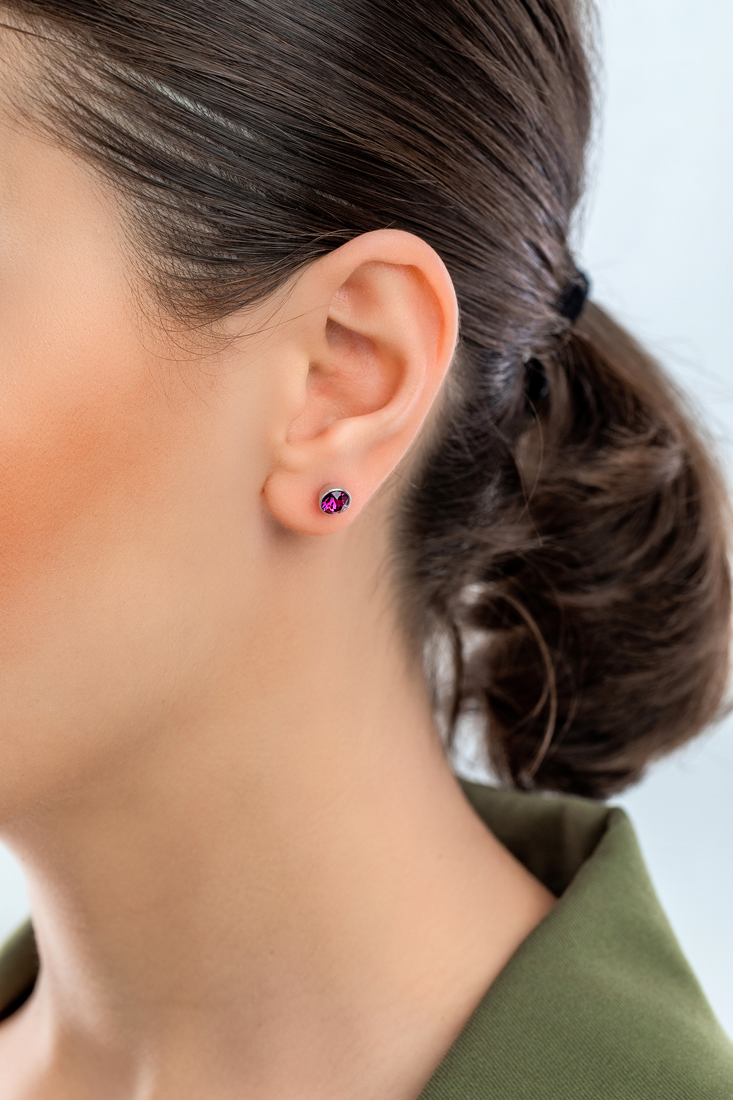 Amethyst post clearance earrings