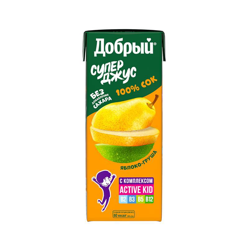Сок "Добрый" яблоко-персик  0.2л
