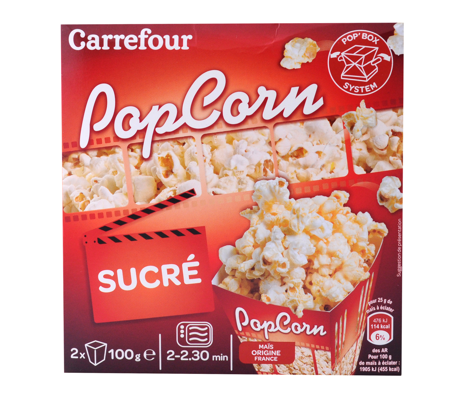 Pop corn carrefour