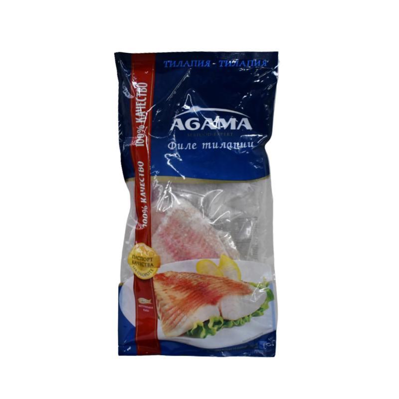 Frozen tilapia fillet "Agama" 400g