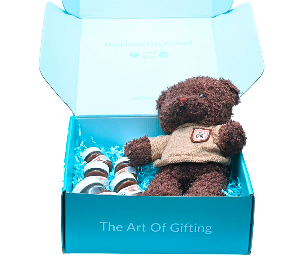 Նվեր տուփ Նուտելլա արջուկով