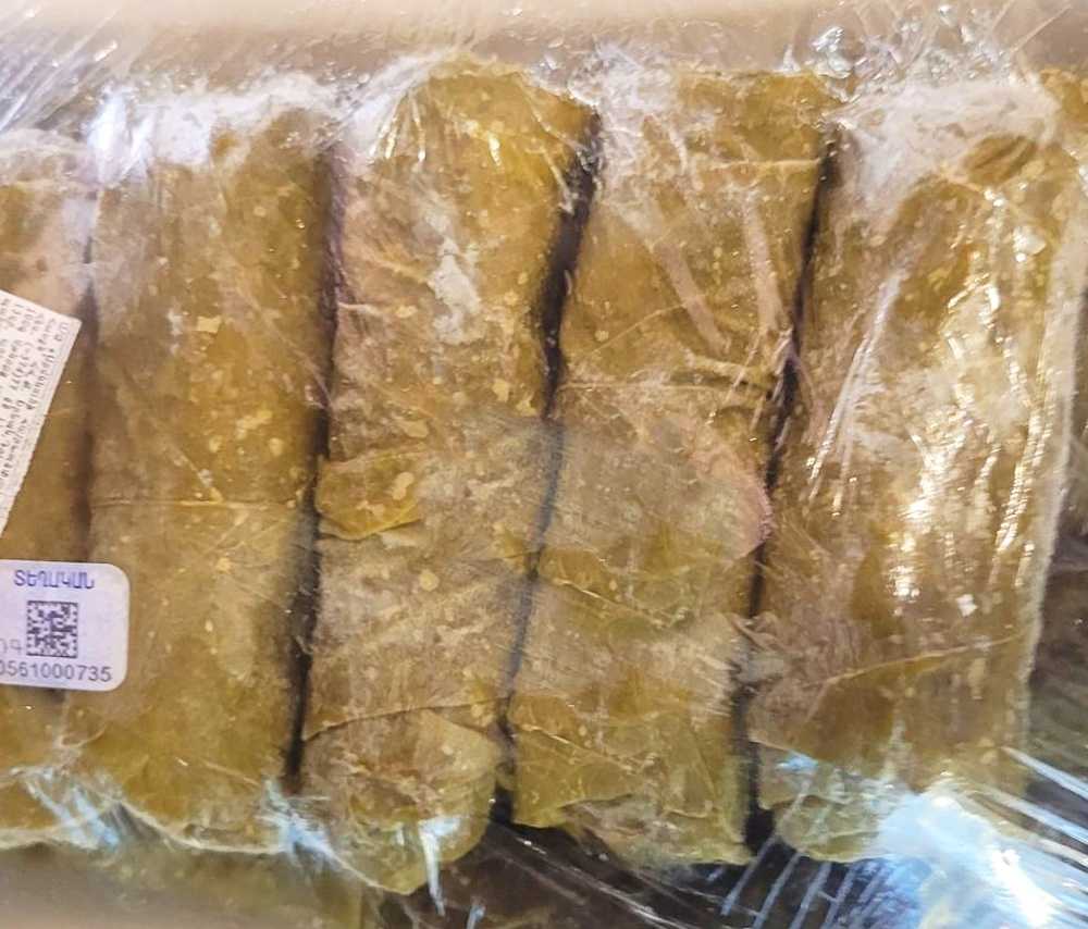 Dolma with grape leaves