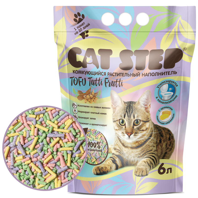 CAT STEP Tutti Frutti տոֆու լցանյութ, 6լ