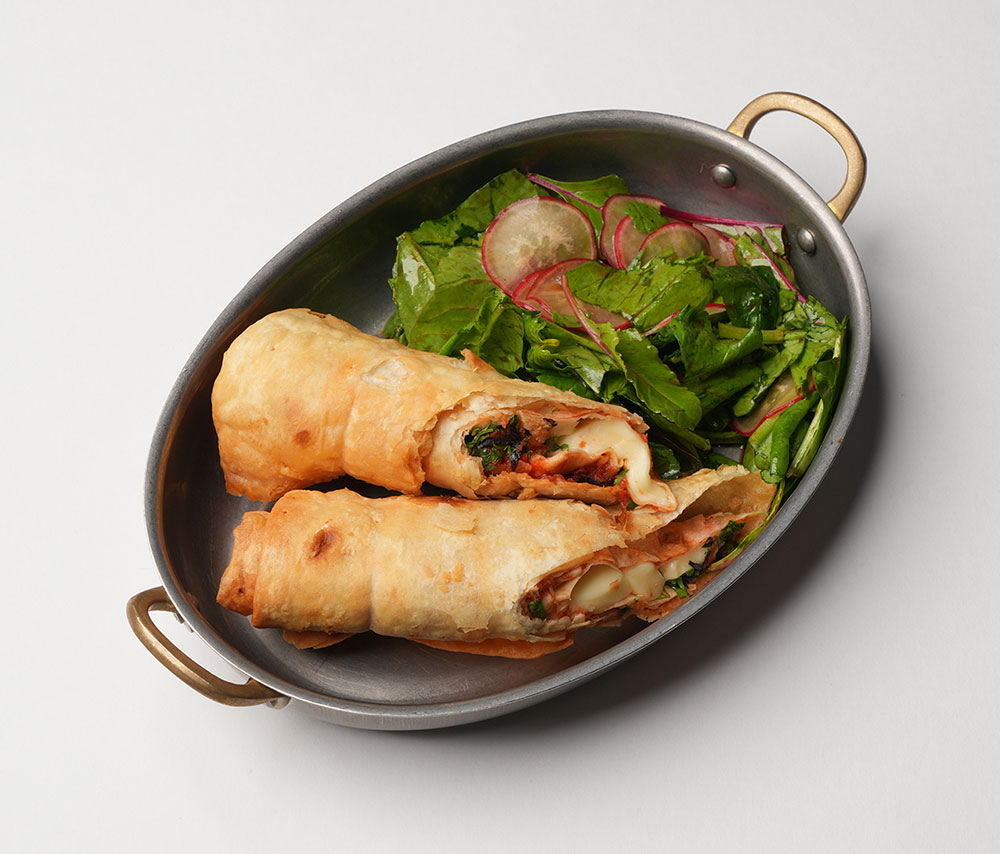 Լավաշի տապակա՝ պանրով և կանաչիներով