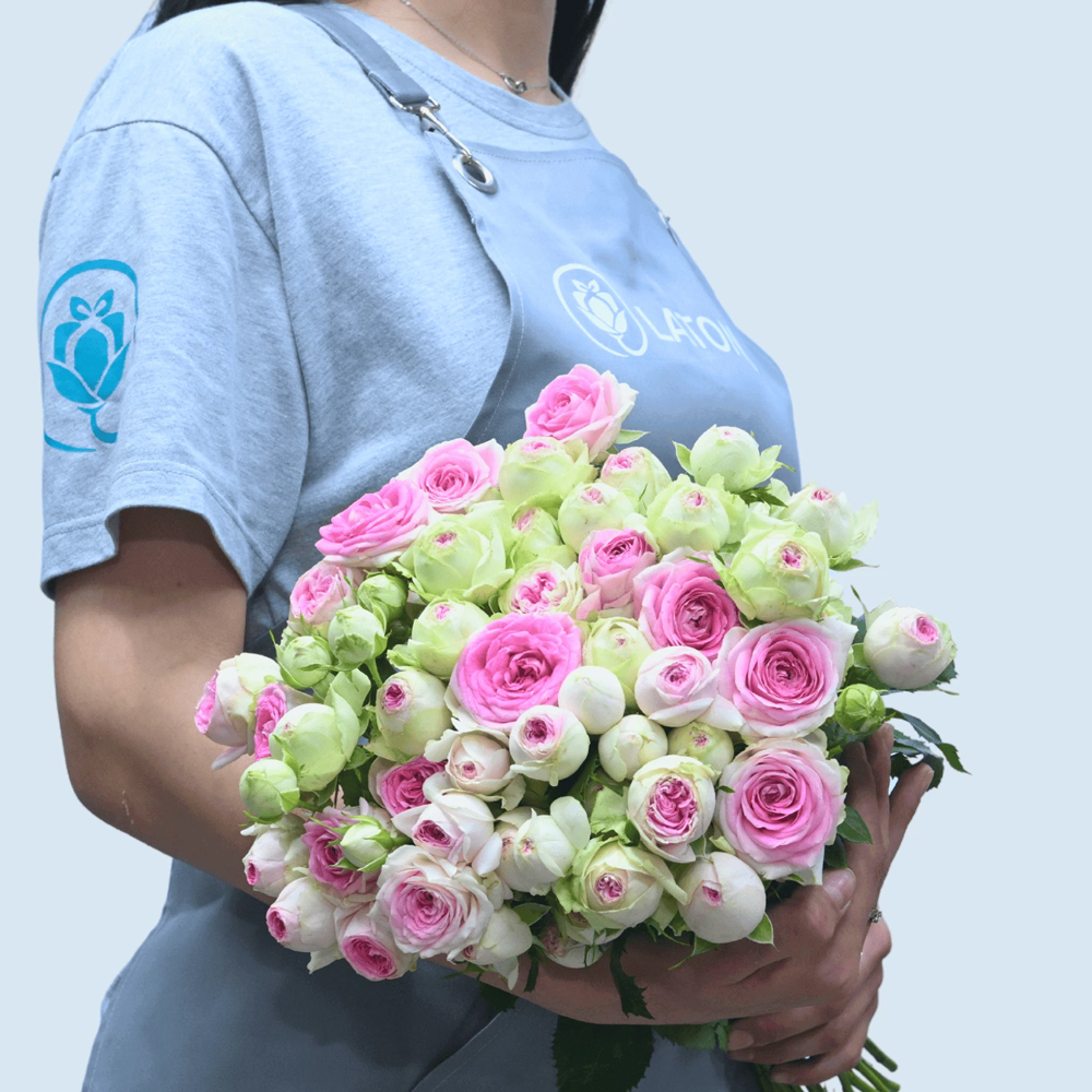 Bouquet with Gelato Peony Spray Roses