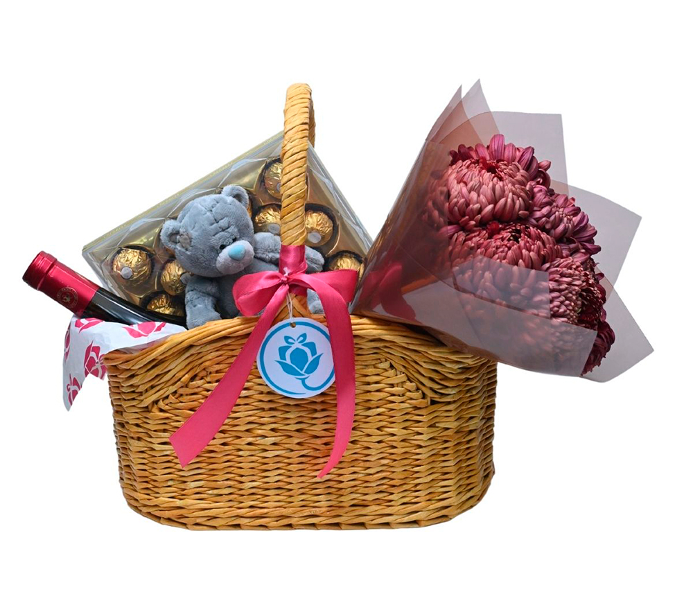 Պիկնիկ զամբյուղ Խրիզանթեմով