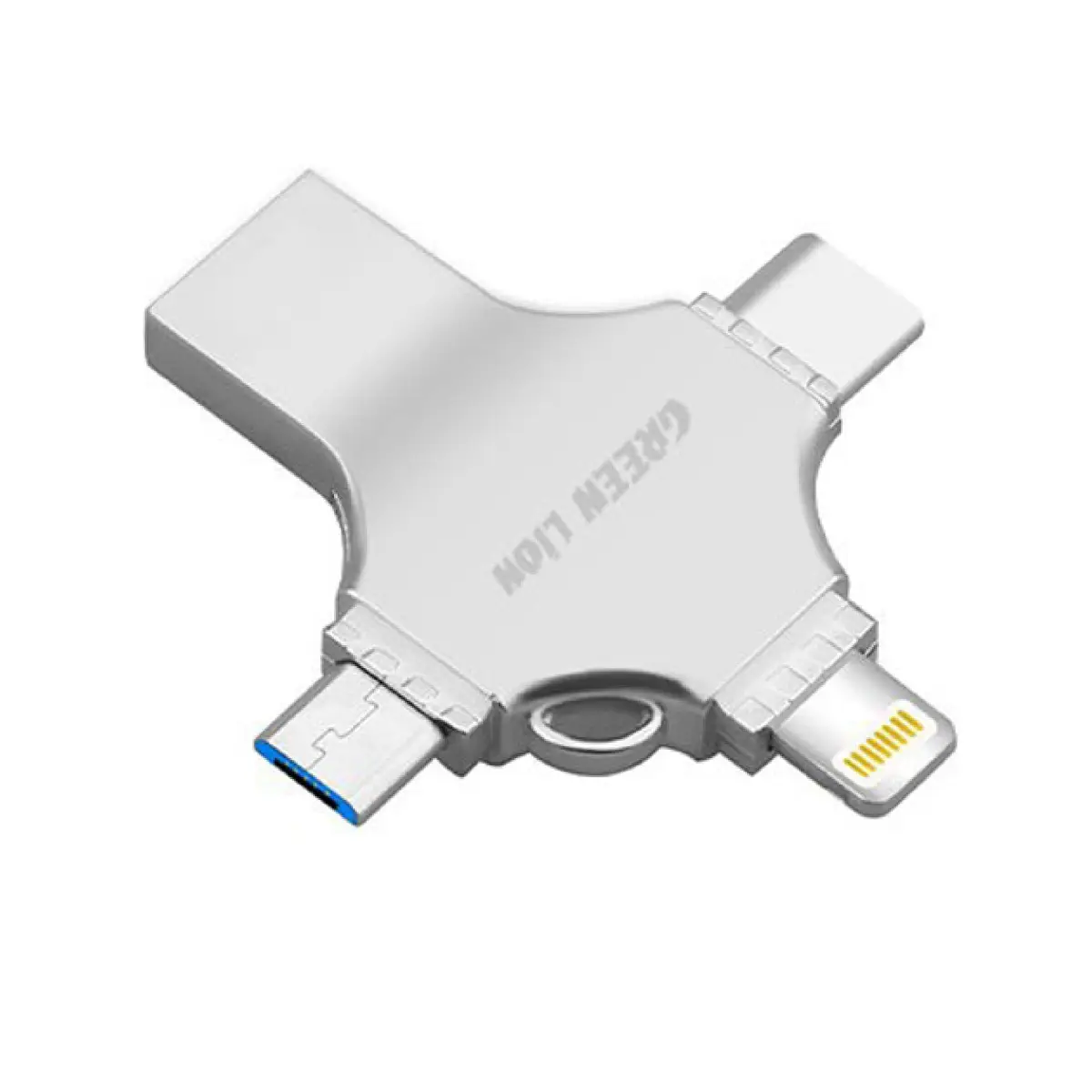 Փոխադրիչ - կրիչ Green Flash Drive 4in1 USB 256gb Silver GN4IN1USB256SL