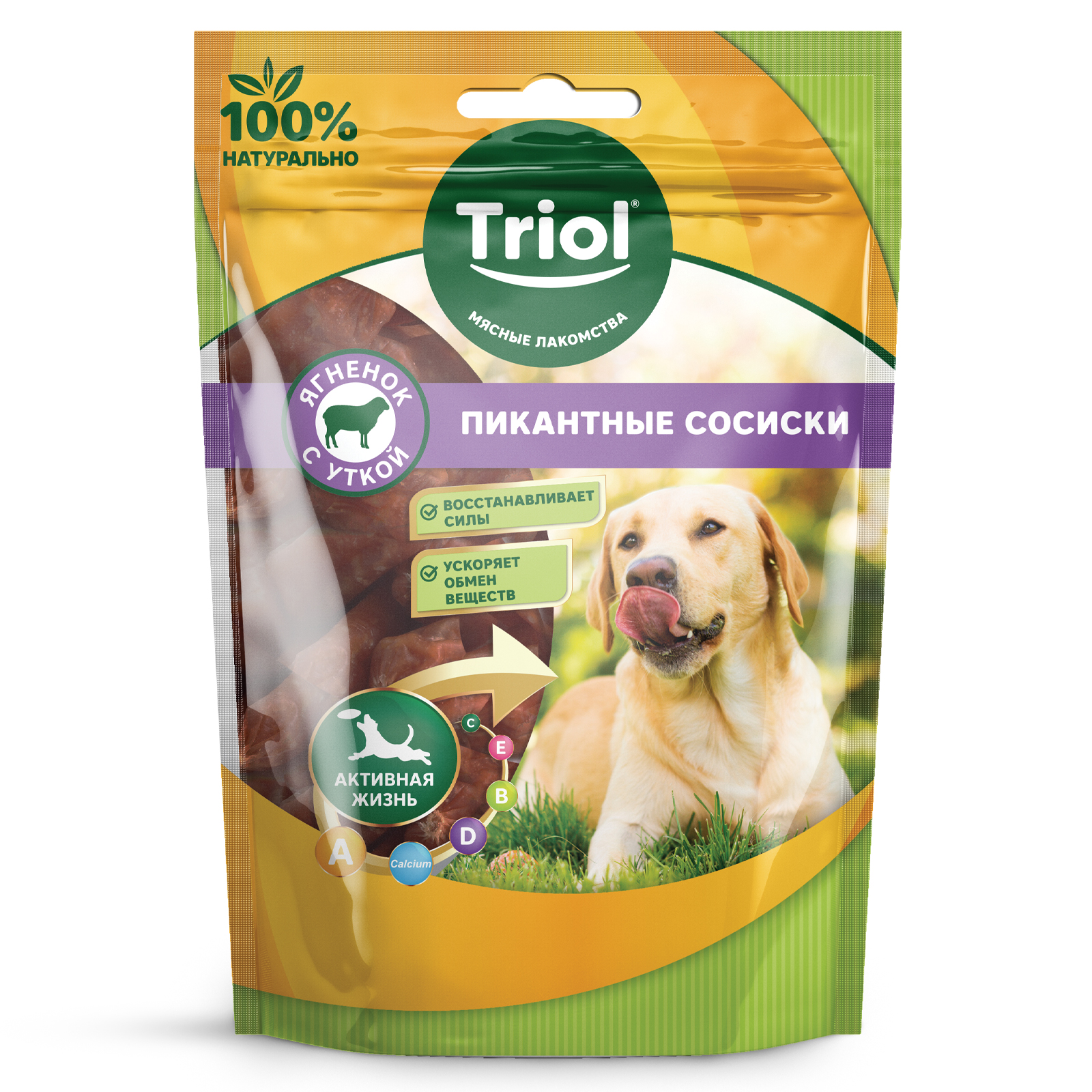 Triol Treat for dogs “Savory lamb sausages with duck”, 70g