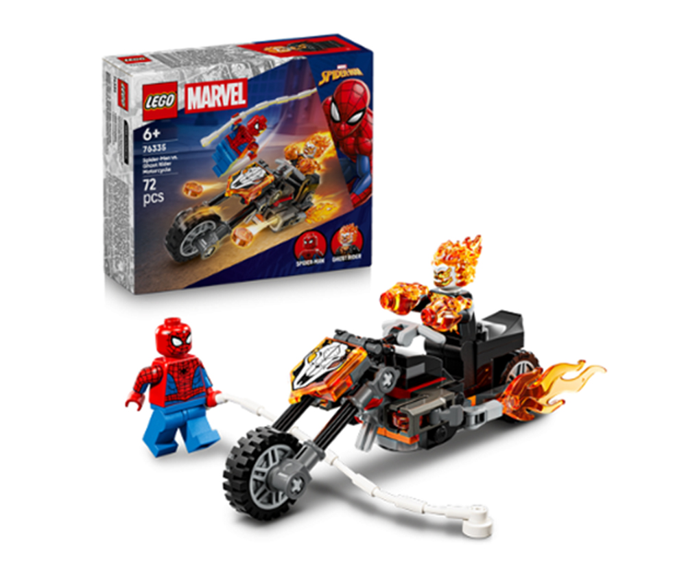 Constructive Game Marvel Spider-Man vs. Ghost Rider Motorcycle