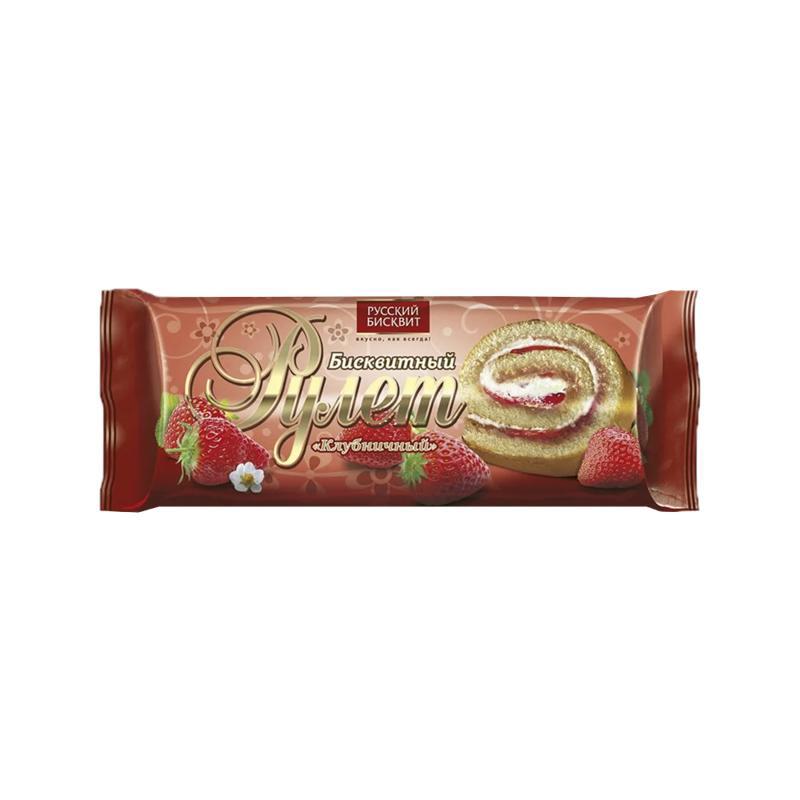 Roll "Russkiy Biskvit" strawberry 150g