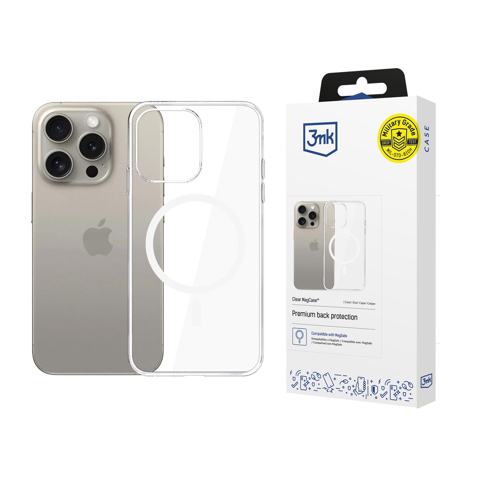 Чехол Apple iPhone 15 Pro - 3mk Clear MagCase - 7068