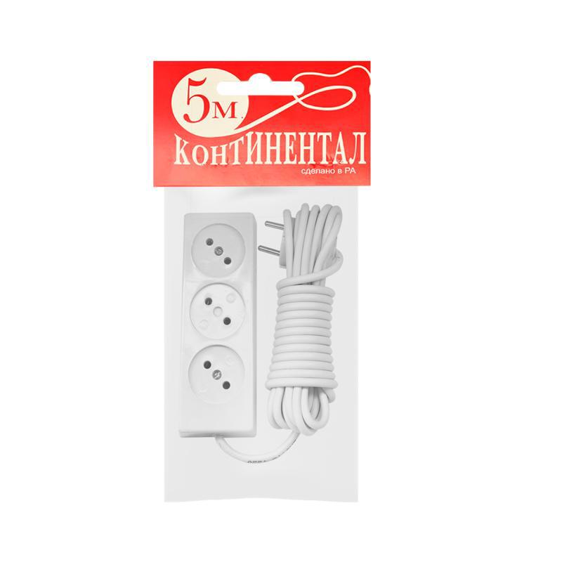 Удлинитель Континентал 3роз. 5м 20-11