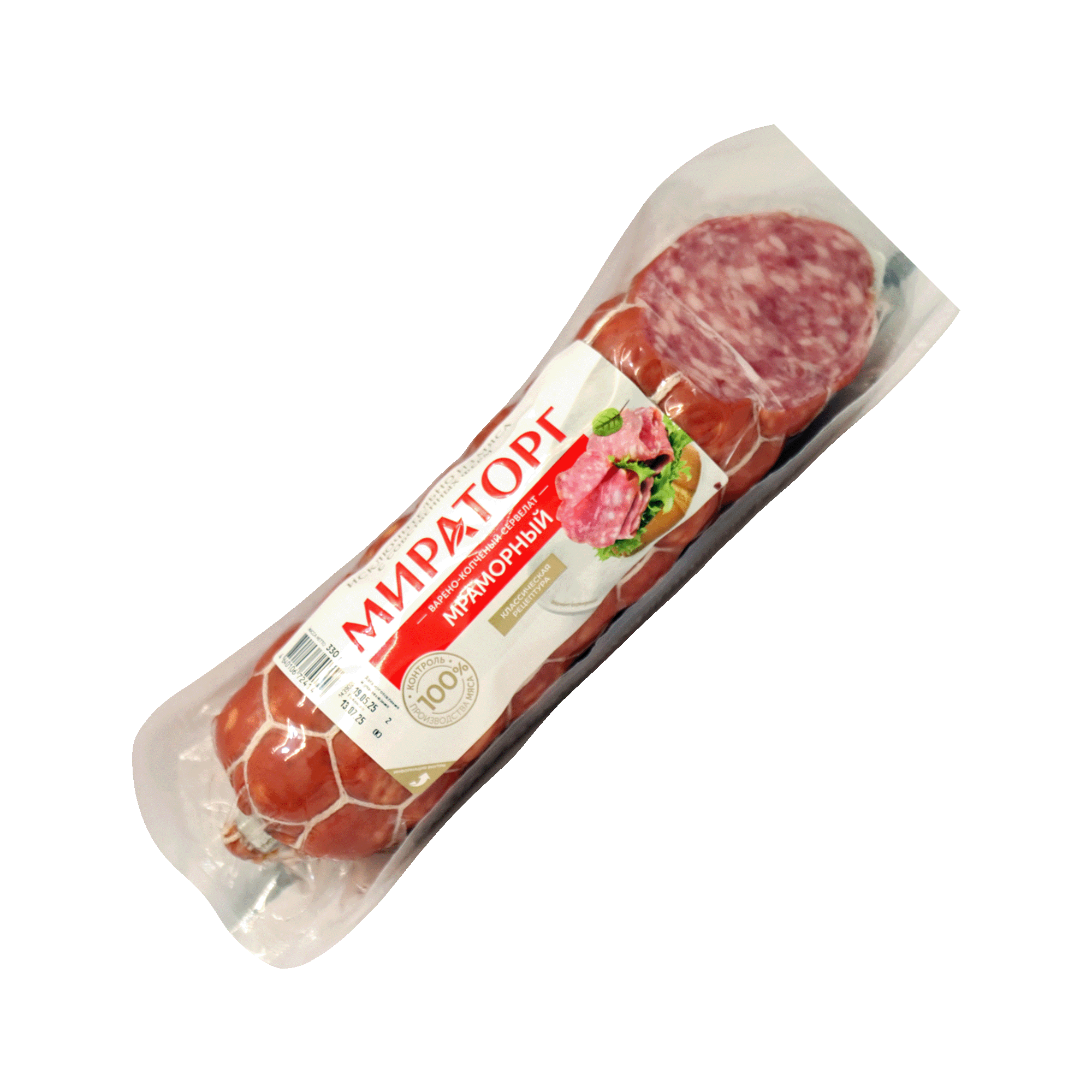 Сервелат в/к мраморный "Мираторг" 330г