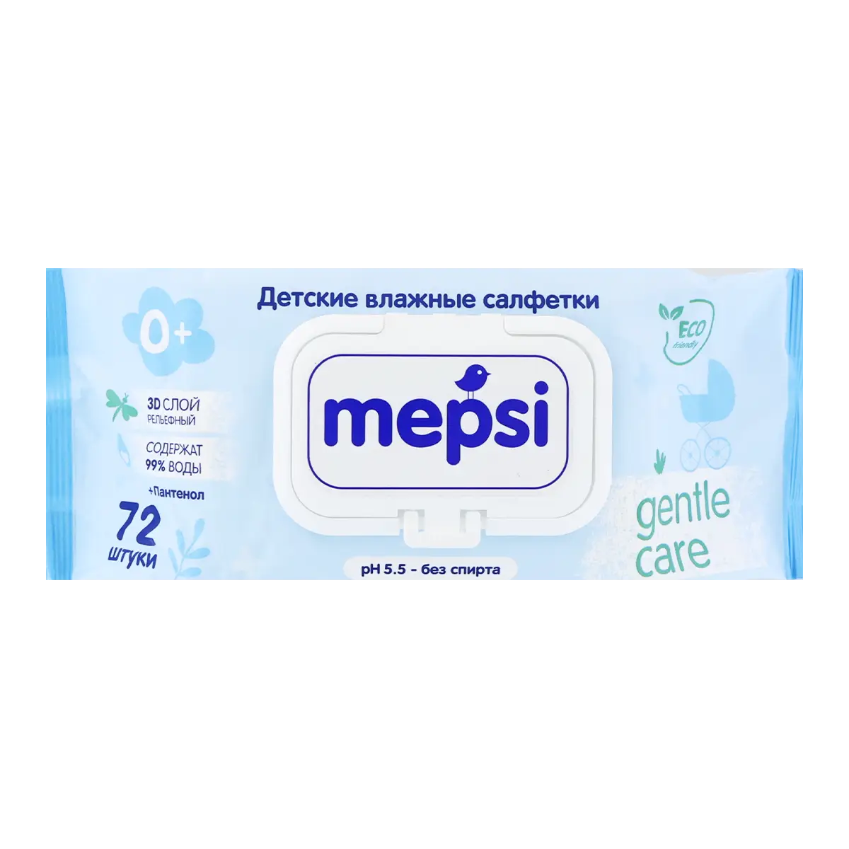 Baby wet wipes "Mepsi Gentle Care" 72 pcs