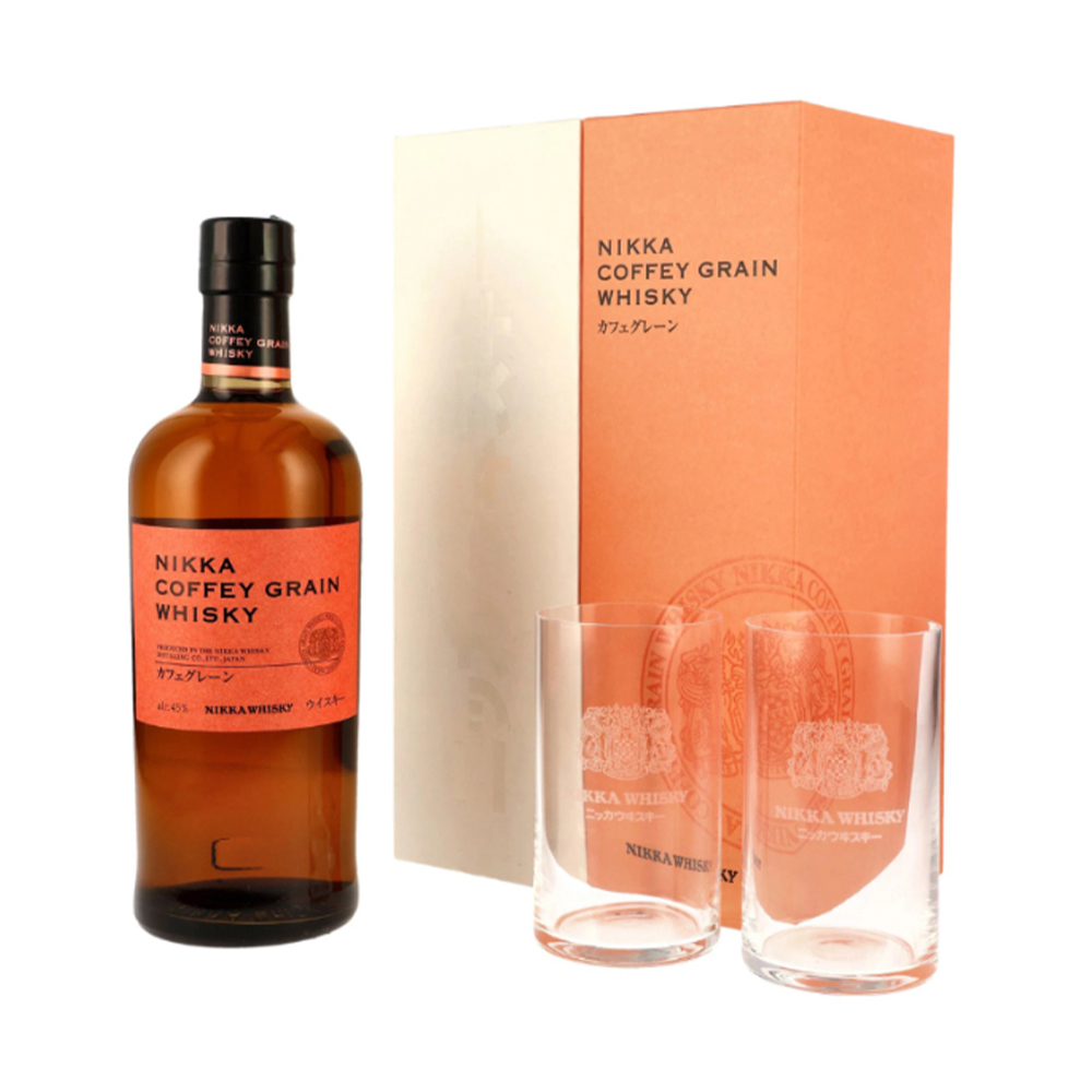 NIKKA "Coffey Grain" With 2 verres,  վիսկի 0.7լ