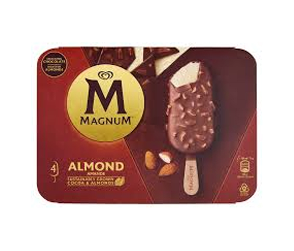 Magnum Almond Almond Stick Ice Cream X4 300g