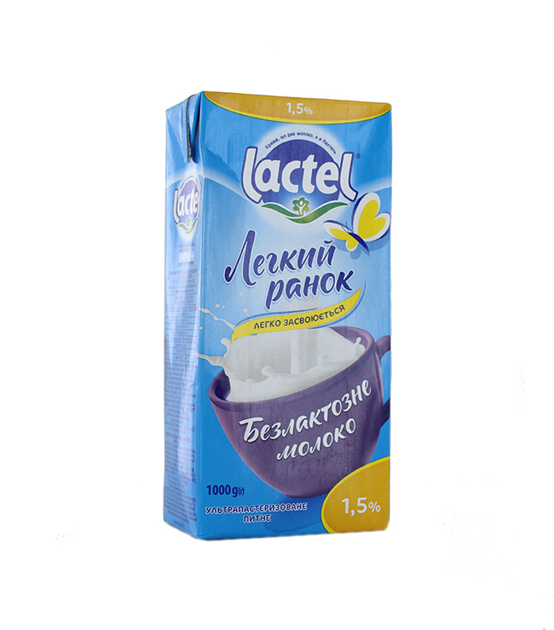 Молоко "Лактел Легкий Ранок" 1л, жирность: 1.5% 