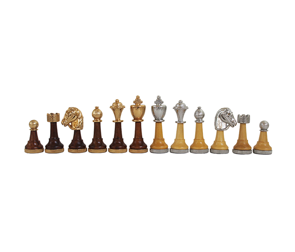 Շախմատ բրոնզե/փայտե խաղաքարերով  Classic 37 x 37 cm