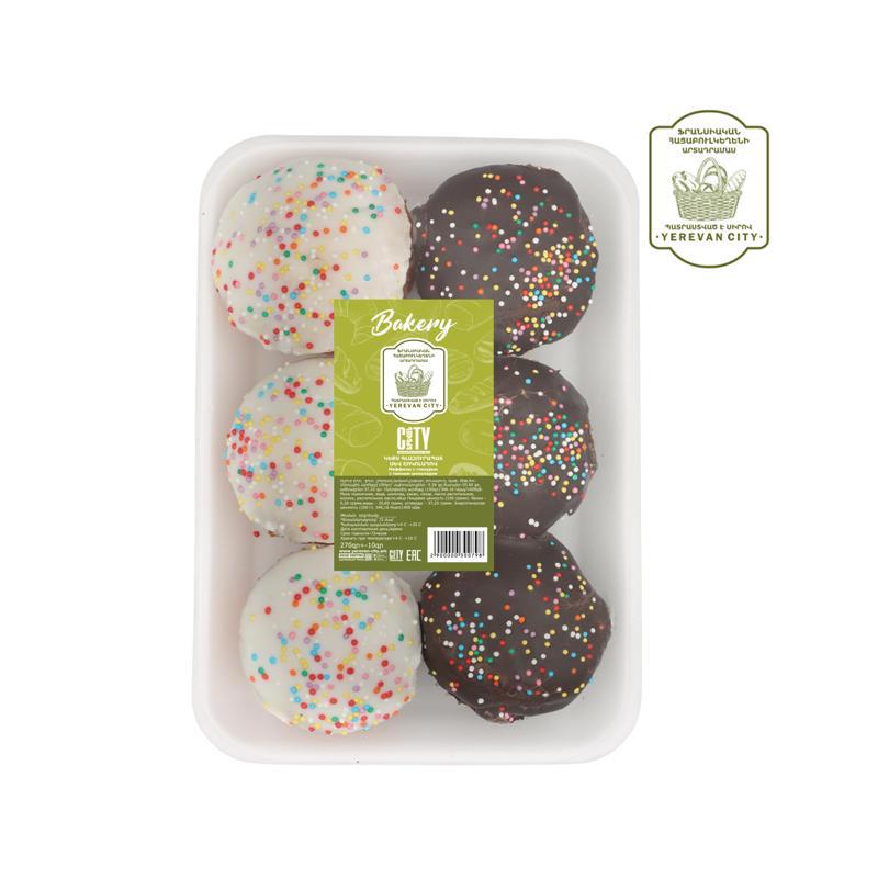 Muffins glazed with dark and white chocolate 270g