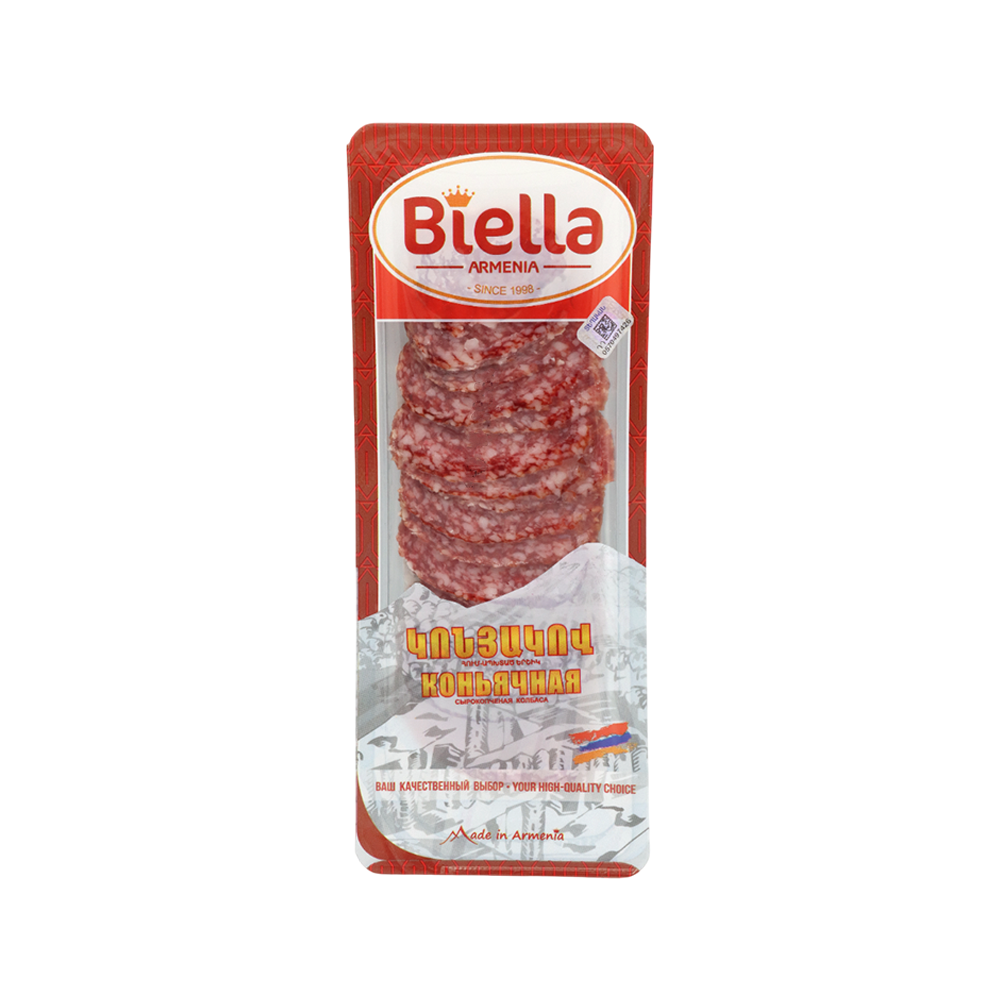 Raw-smoked sausage cognac "Biella" sliced 80g