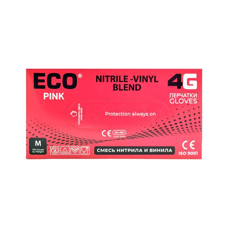 Перчатки "Eco" 4G синтет. роз. M 100шт
