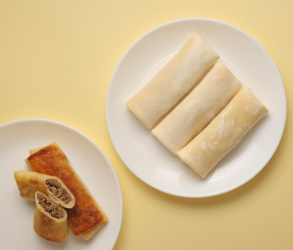 Crepes with beef