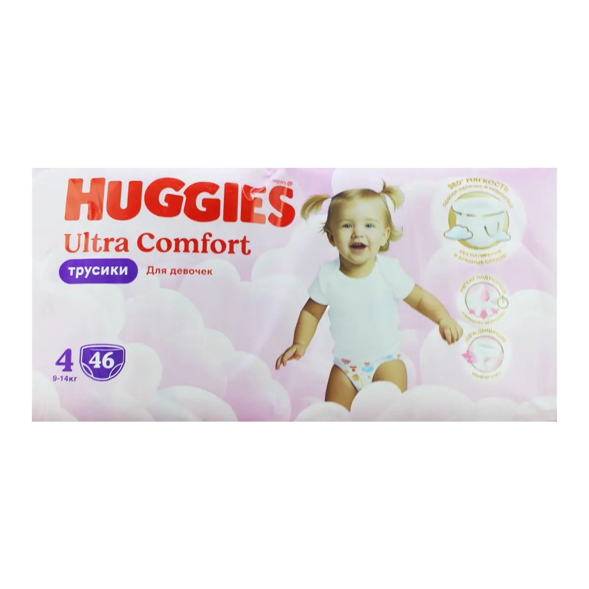 Pants-diapers "Huggies Ultra Comfort N4" 9-14kg, 46 pcs
