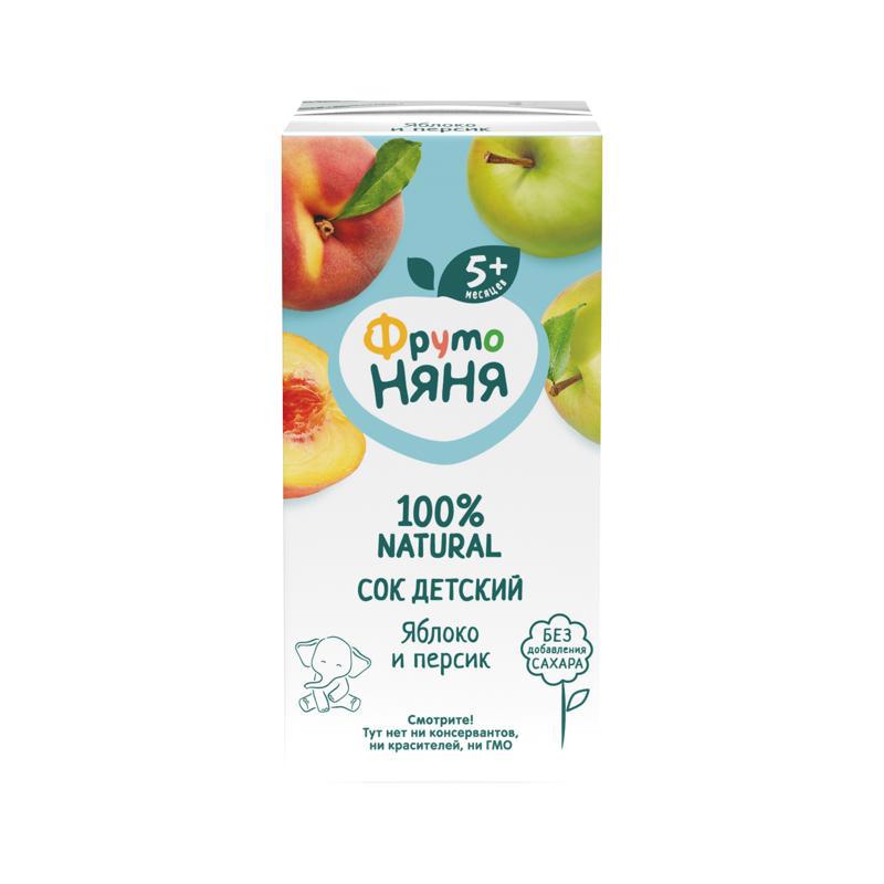 Juice "Fruto Nyanya" apple and peach, sugar free 5m 0.2l