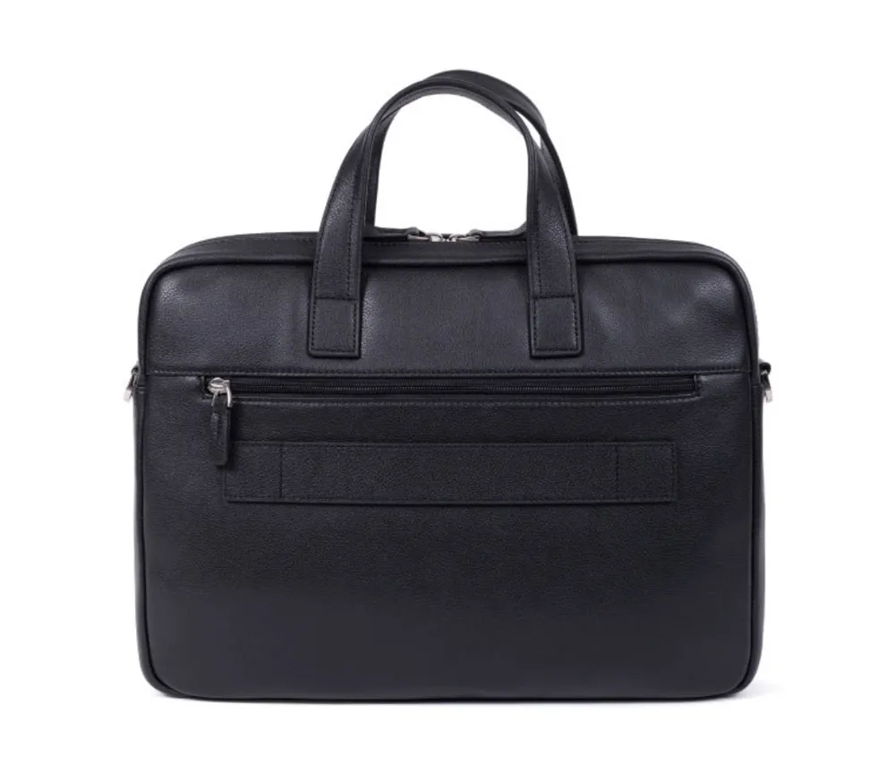 Կաշվե գործնական պայուսակ Briefcase 13" Black Hexagona