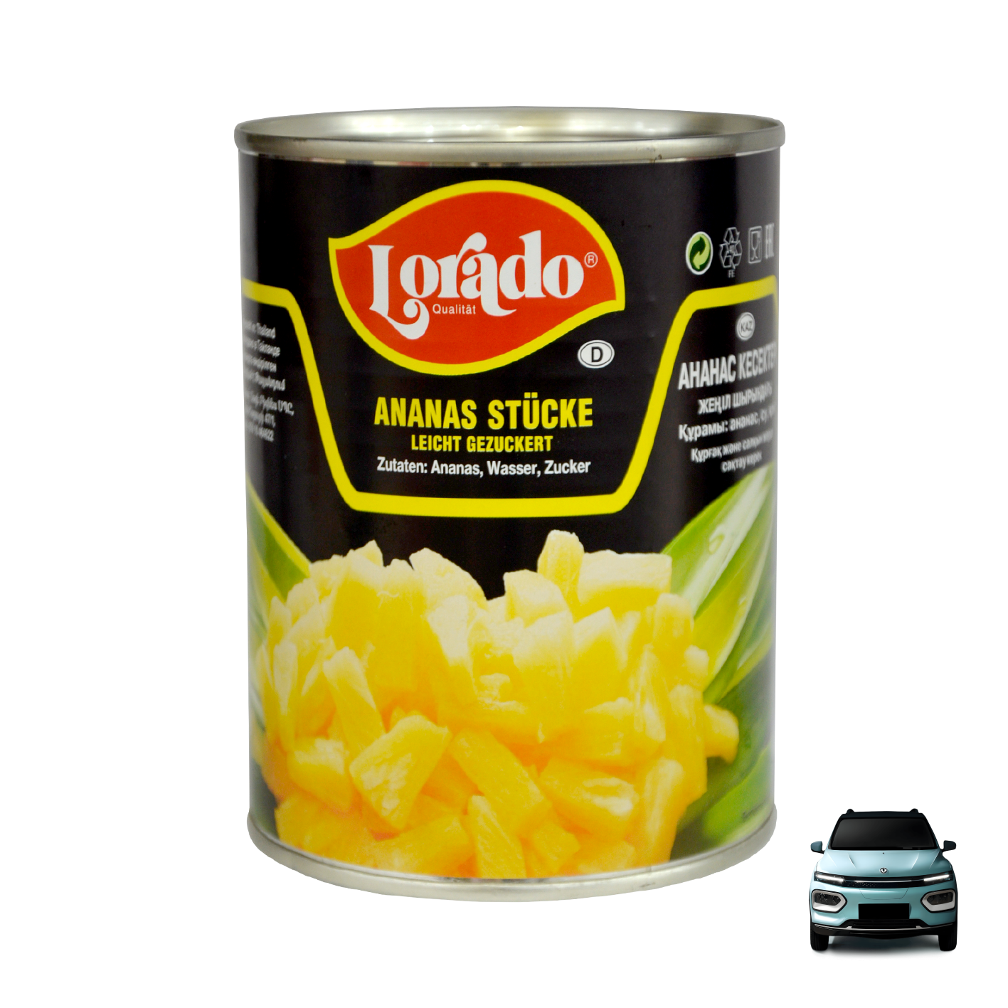 Ананас в сиропе "Лорадо" кусочки 580мл