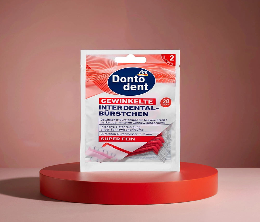 DONTODENT INTERDENTAL BRUSHES ANGLED 0.4MM ISO 2, 28 PCS