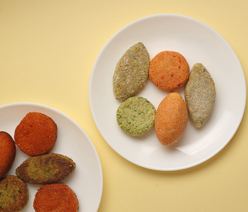 Vegetarian cutlet assortment