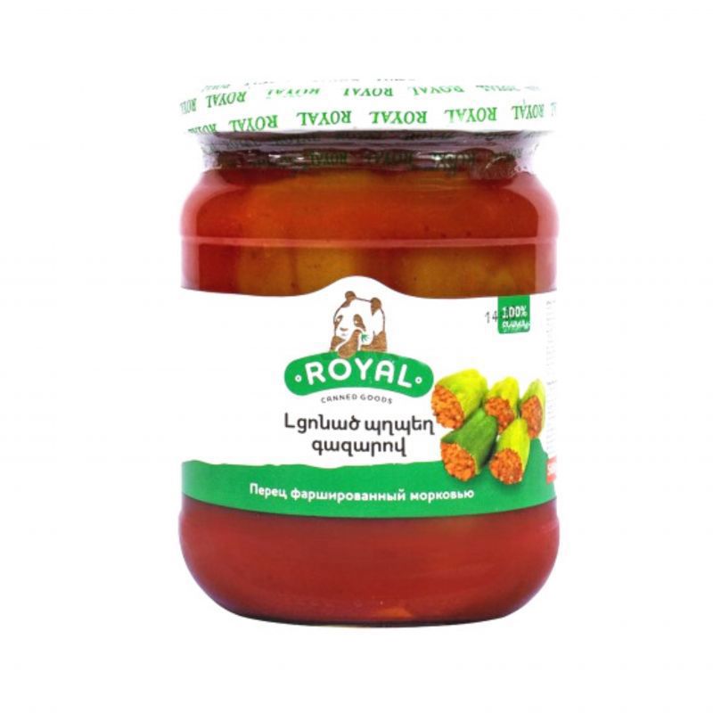 Canned Royal stuffed pepper with carrot 500g