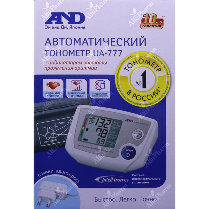 Automatic blood pressure monitor A&D UA-777 with adapter**