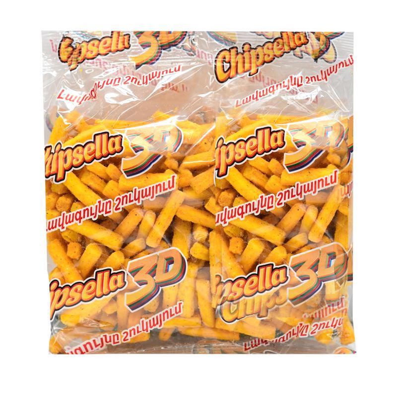 Crackers "Chipsella 3D" long, barbecue 100g