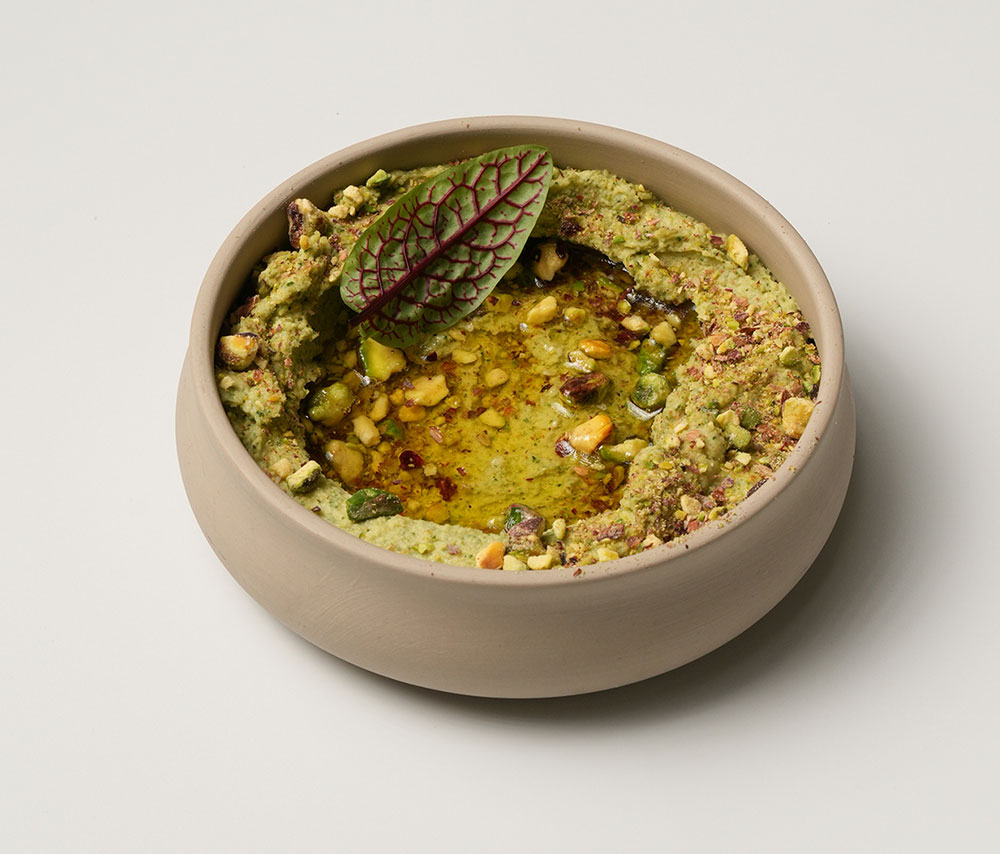 Хумус С Мятой И Фисташками