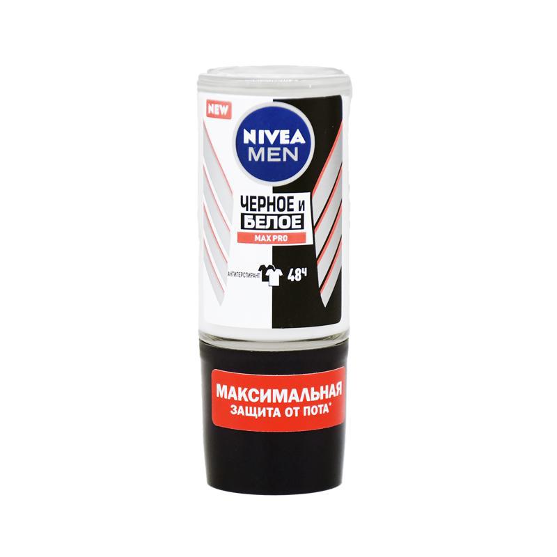 Men's roll-on deodorant "Nivea" black and white, max pro 50ml