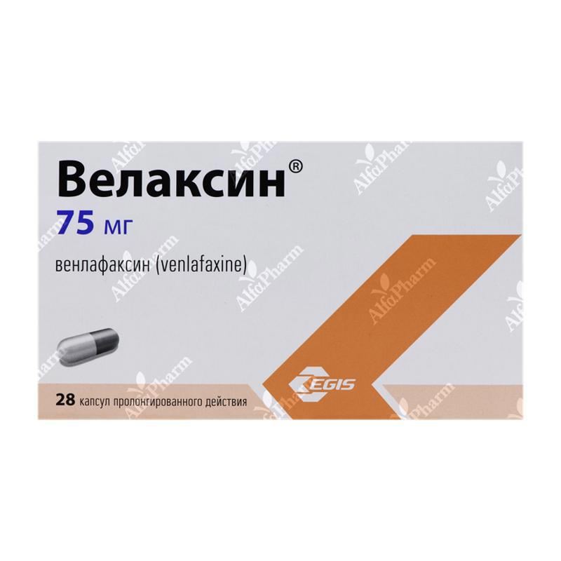 Velaxin capsules prolonged 75mg x 28