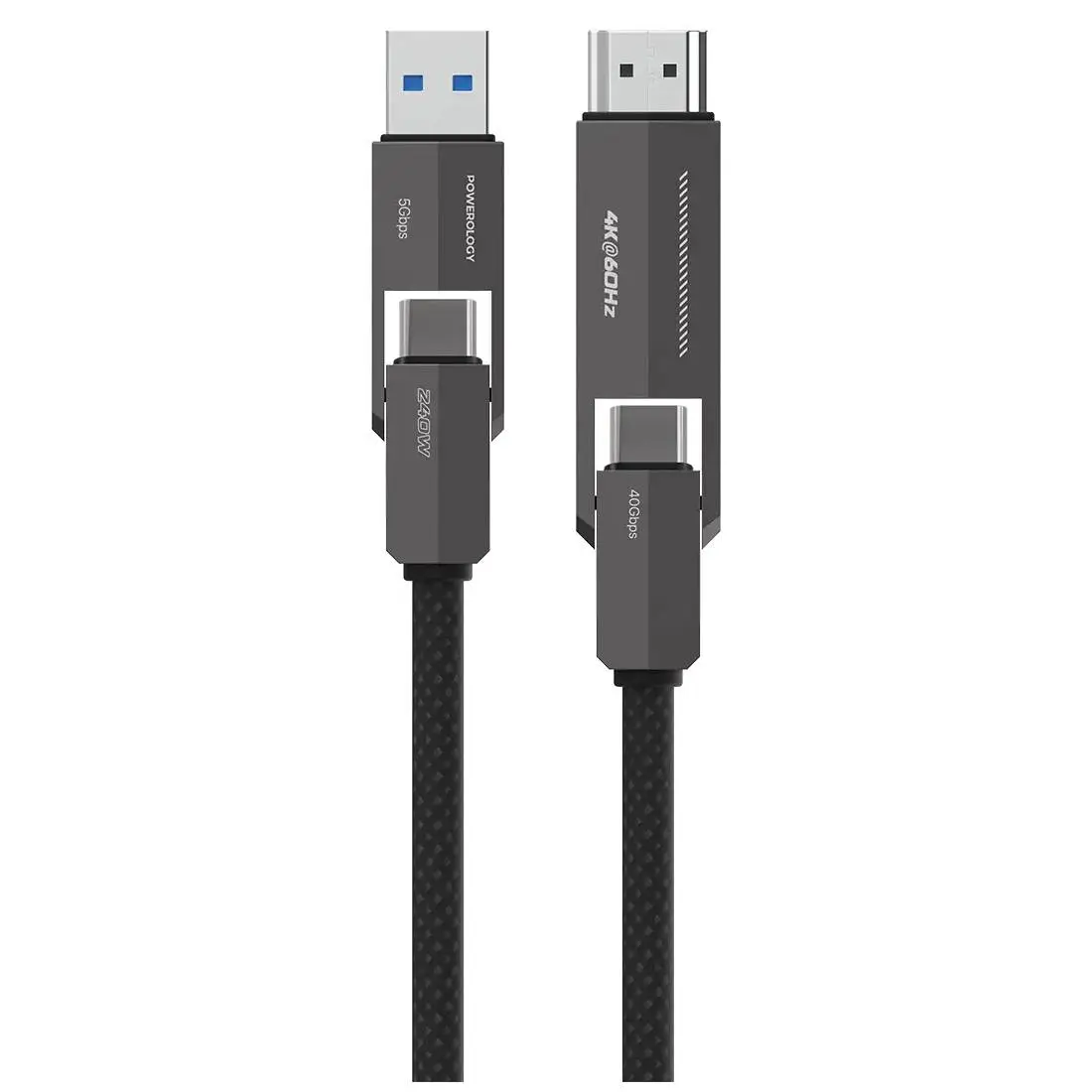 Մալուխ Powerology 4in1 C7 & C to DDMI Cable PCAB034BK