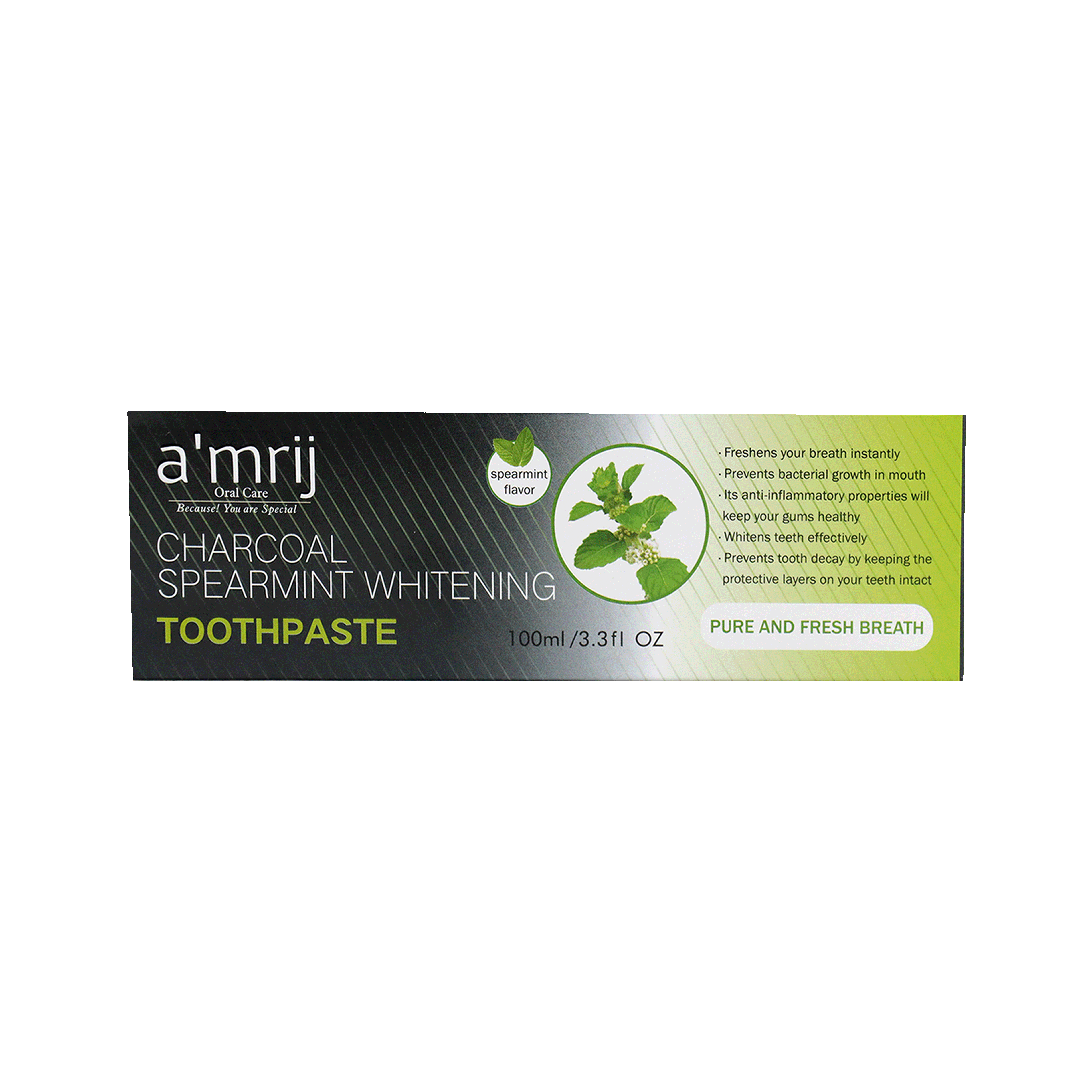 Toothpaste "Amrij" charcoal spearmint 100ml
