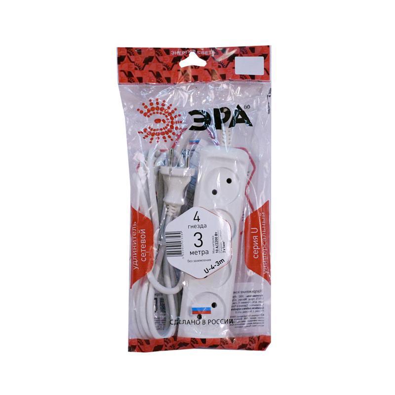 Удлинитель Эра 4роз. 3м
