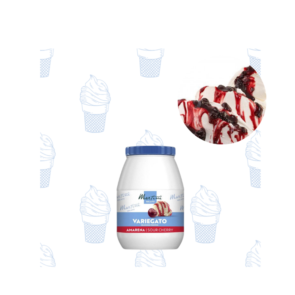 Վարիեգատո-թոփինգ Ruby Sour Cherry Variegate S.P. 1կգ Martini Gelato