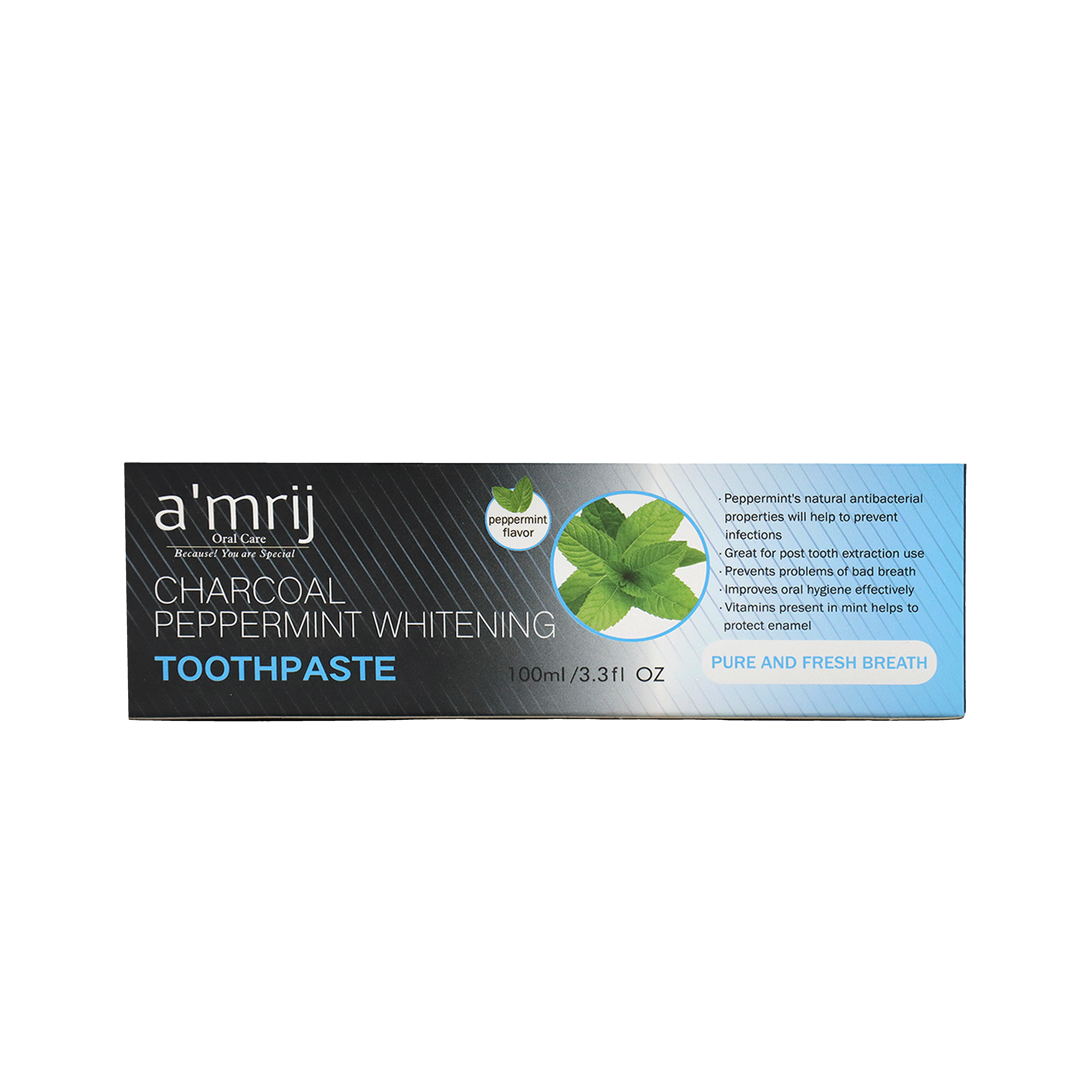 Toothpaste "Amrij" charcoal peppermint 100ml