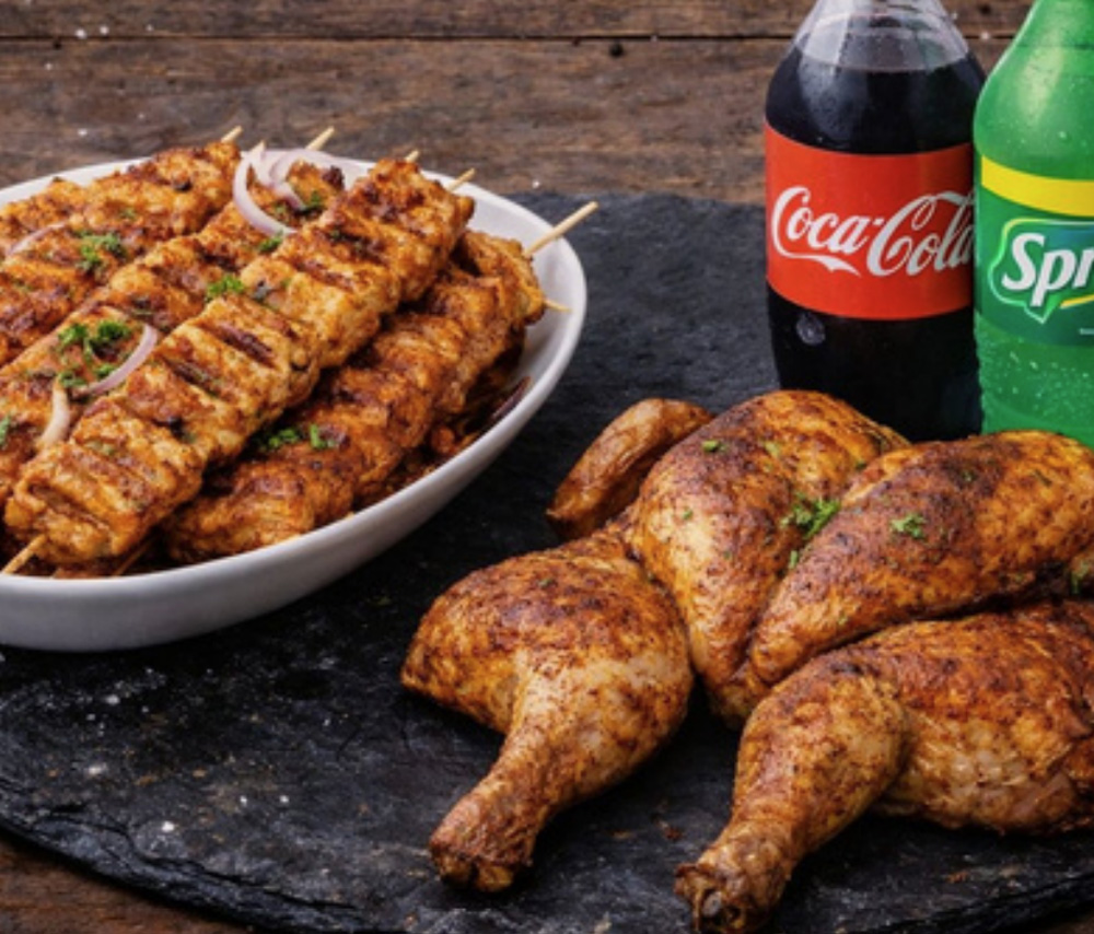 Комбо с целой курицей шашлык и кебабами №13