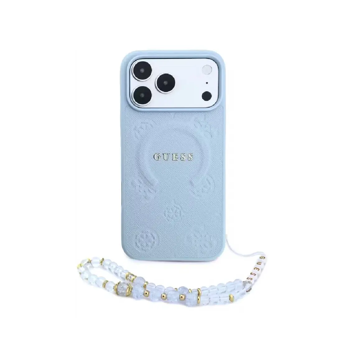 Պատյան iPhone 18 Pro Saffiano Hard Case with Peony Ring Stand & Pearl Strap