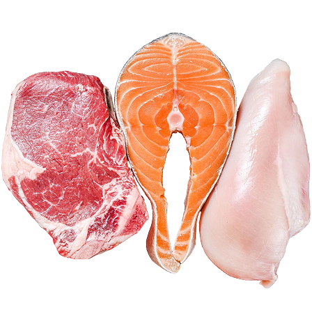 Fresh meat and fish