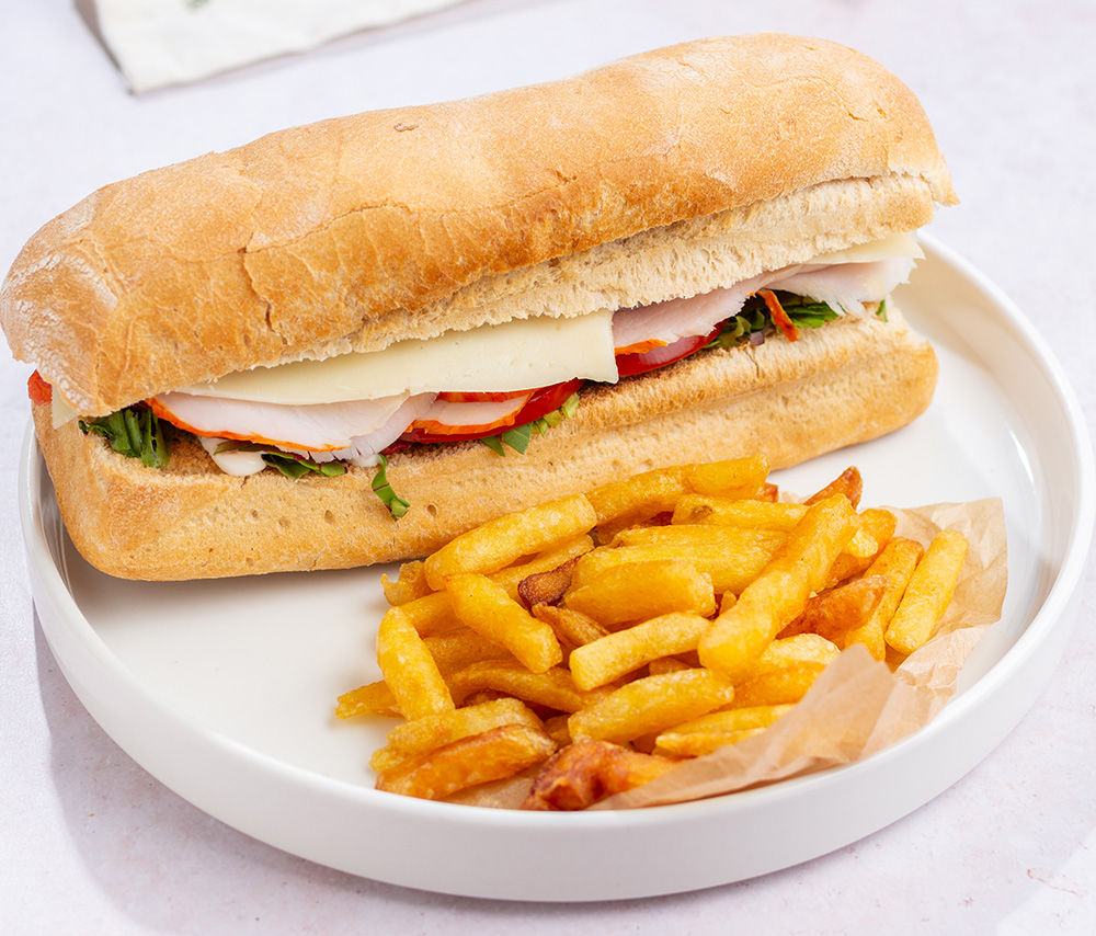 Պանինի խոզապուխտով և պանրով